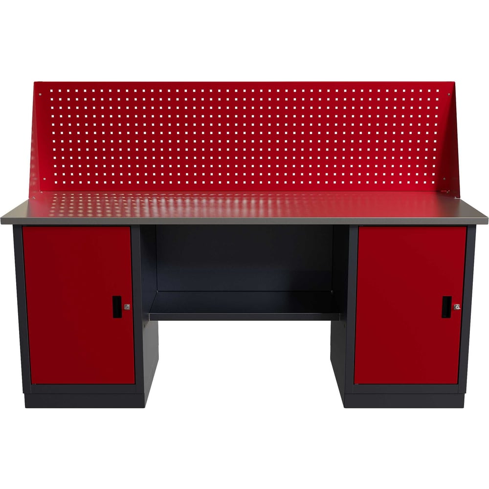 Изображение товара Слесарный двухтумбовый верстак IRONMEBEL worky wk-0/wk-0 1900 с экраном M-IM00196K