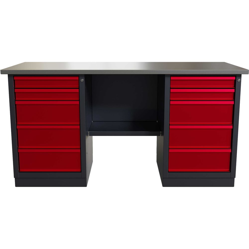 Изображение товара Слесарный двухтумбовый верстак IRONMEBEL worky wk-5/wk-5 1600 M-IM00191K