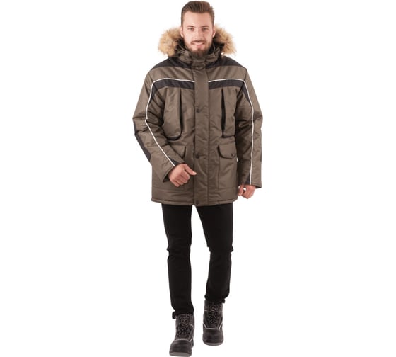 Изображение товара Утепленная куртка ГК Спецобъединение ДИКСОН хаки-чёрный, размер 112-116, рост 170-176 Кур 667/112/170