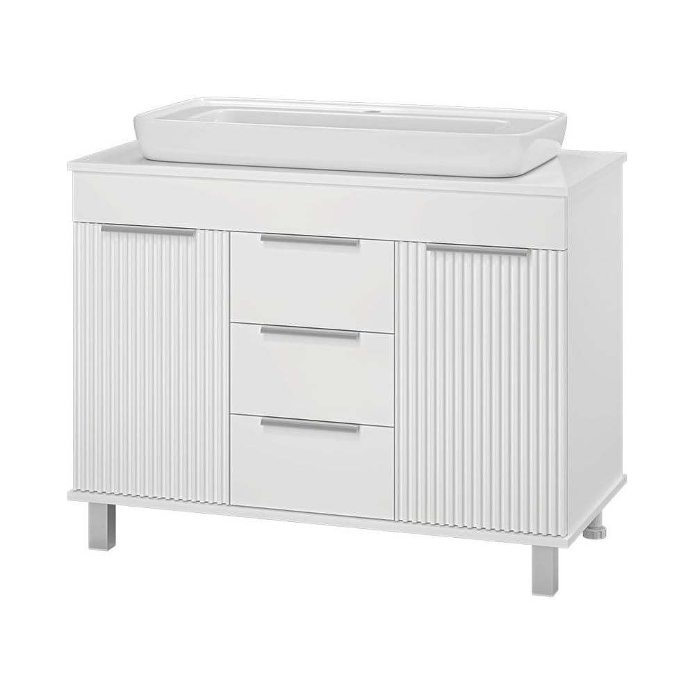 Изображение товара Тумба с раковиной Brevita enfida 100 белая матовая эмаль УТ000014765