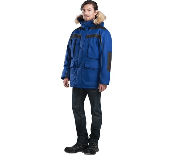 Изображение товара Утепленная куртка ГК Спецобъединение ДИКСОН василёк-чёрный, размер 104-108, рост 182-188 Кур 666/104/182