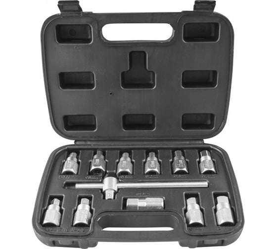 Изображение товара Набор приспособлений для откручивания масляных пробок THORVIK AODTS12 12 предметов 52332