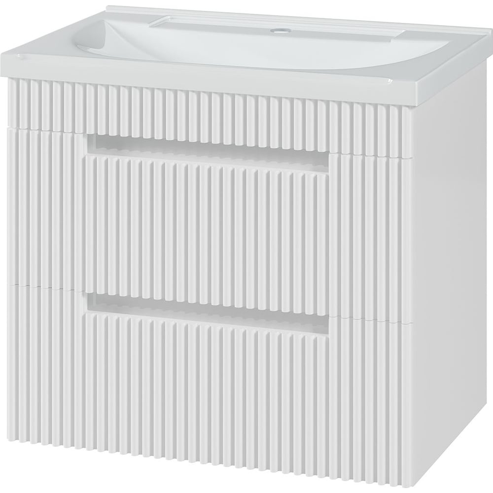 Изображение товара Тумба с раковиной Brevita Ariana 60 современная подвесная белая МДФ