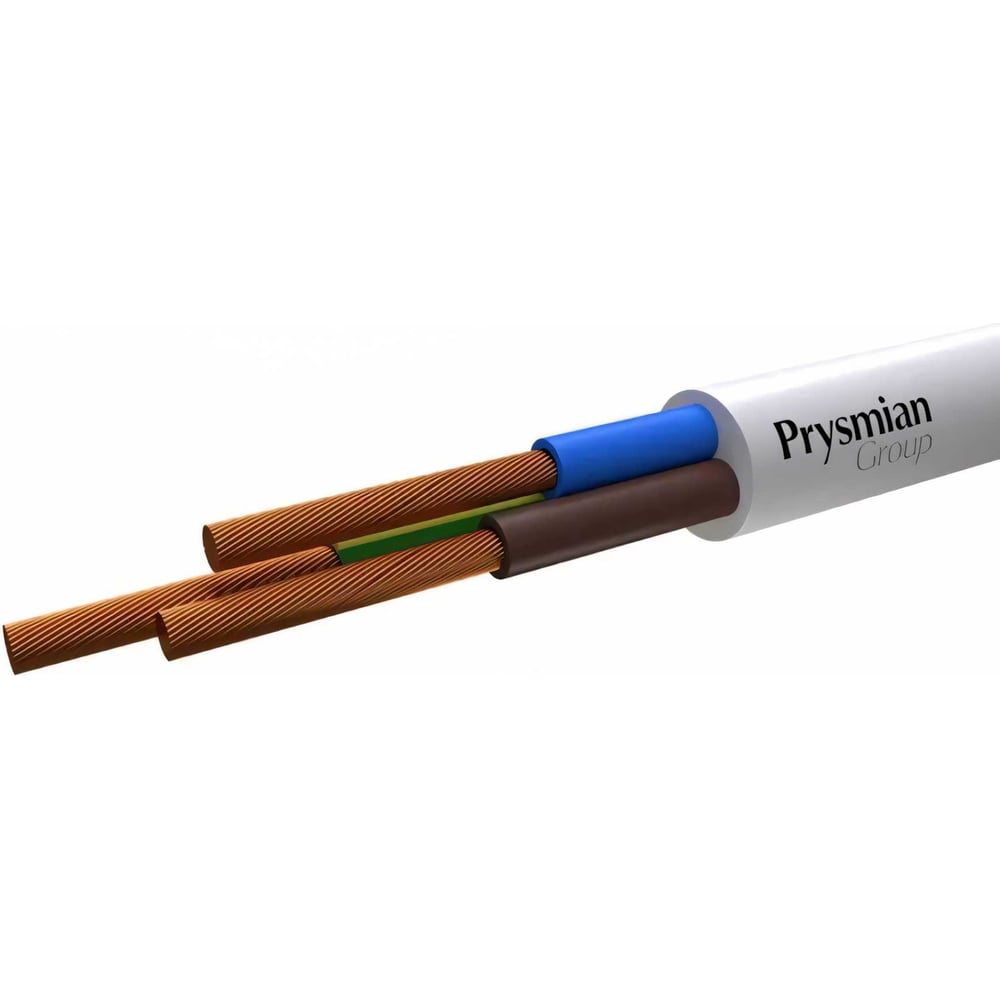 Изображение товара Кабель PRYSMIAN ПВС 3x1,5, 100 метров, белый
