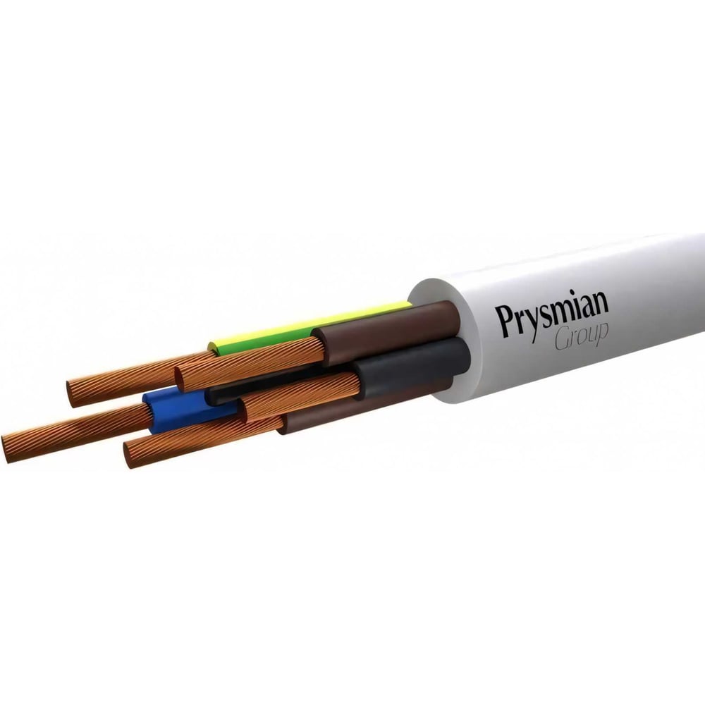 Изображение товара Кабель PRYSMIAN ПВС 5x6 100 метров для электромонтажа внутри помещений