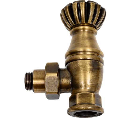 Изображение товара Угловой клапан для радиатора SR Rubinetterie Liberty 1/2х3/4 , цвет бронза 0325-2000Z000