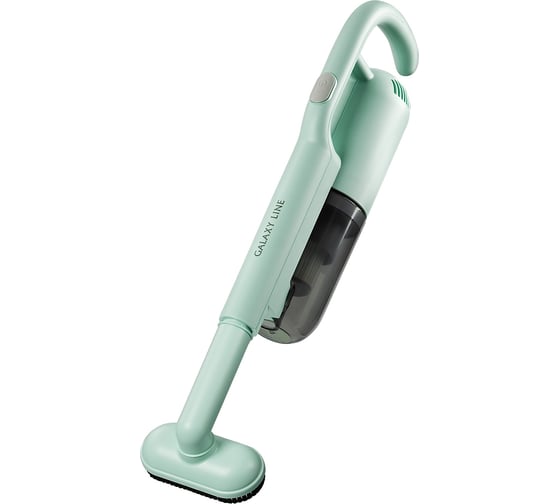 Изображение товара Аккумуляторный пылесос Galaxy LINE GL 6221 мятный, мощность 130 Вт, мощность всасывания до 30 аэроватт, два уровня мощности всасывания, объем контейнера 0,3 л, HEPA-филь 7040162216
