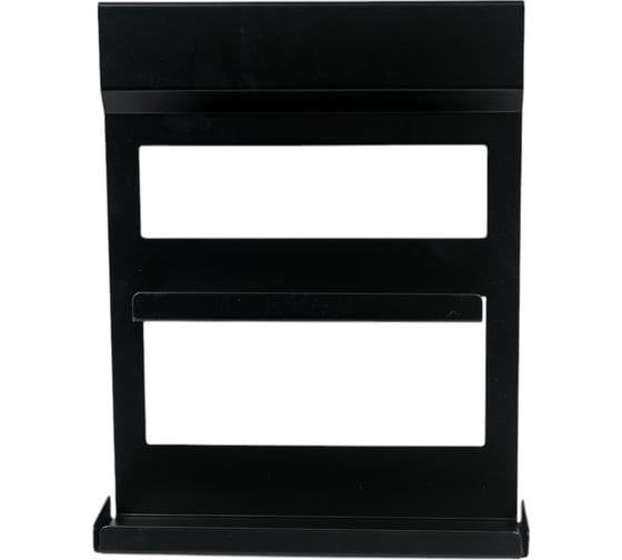 Изображение товара Полка для специй MAKMART 2-х-уровневая, 256x75x320 мм, отделка черный бархат (матовый) RS.2A.3003.9005