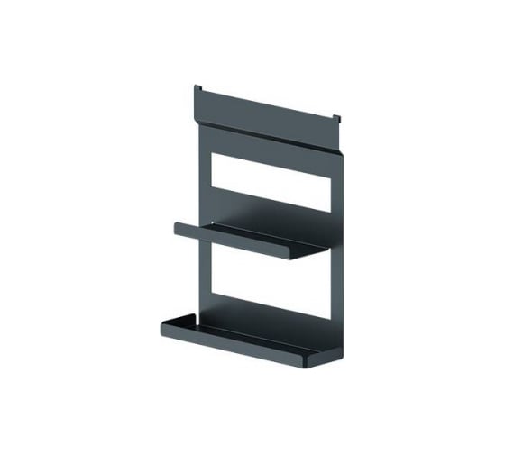 Изображение товара Полка для специй MAKMART 2-х-уровневая, 256x75x320 мм, отделка черный бархат (матовый) RS.1A.3003.9005