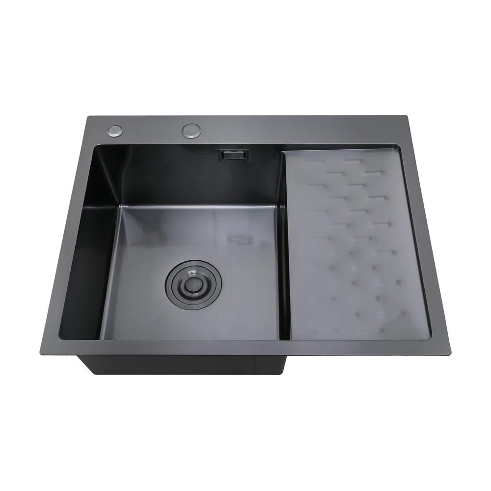 Изображение товара Мойка MRK MRK-6350BL-L с крылом справа и дозатором