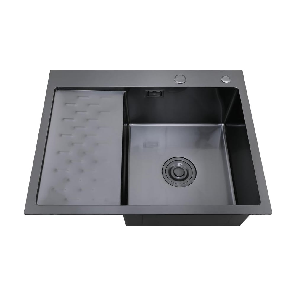 Изображение товара Мойка кухонная MRK MRK-6350BL-R с левым крылом и дозатором