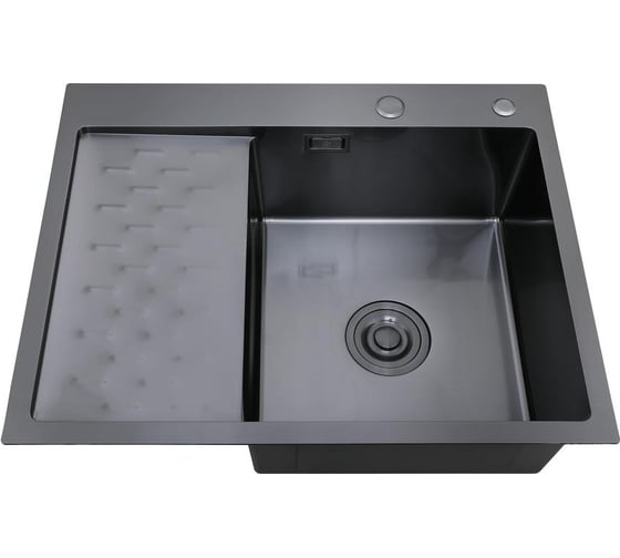 Изображение товара Набор 2 в1 (кухонная мойка с левым крылом + дозатор) РМС MRK-6350BL-R