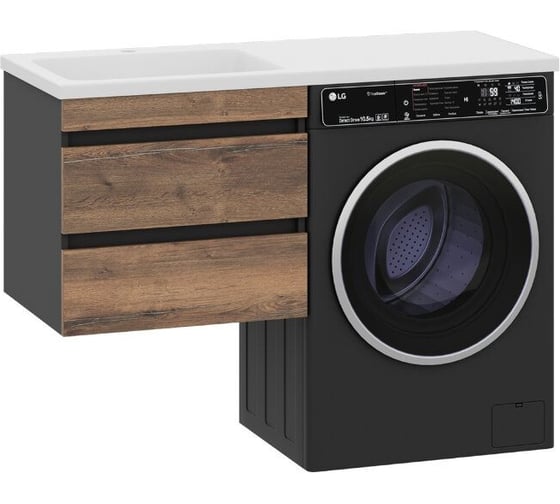 Изображение товара Тумба с раковиной Misty коломбо 60 подвесная, раковина левая УТ000015589