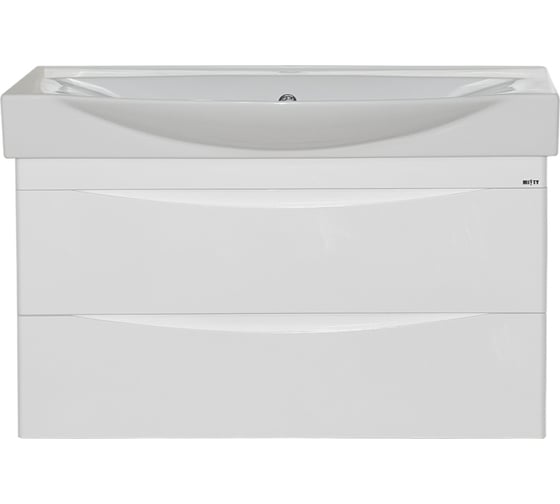 Изображение товара Тумба с раковиной Misty элвис 105 подвесная с 2 ящиками, белая, УТ000008385