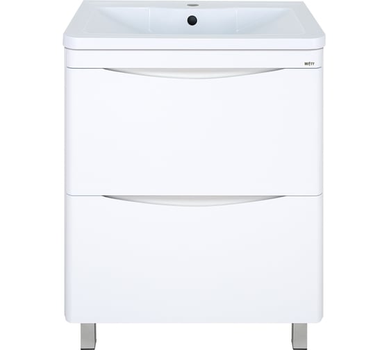 Изображение товара Тумба с раковиной Misty атлантик 70 напольная, белая УТ000012600