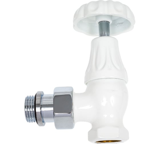 Изображение товара Угловой клапан для радиатора SR Rubinetterie ретро, 1/2, цвет белый 0337-1500VC0A