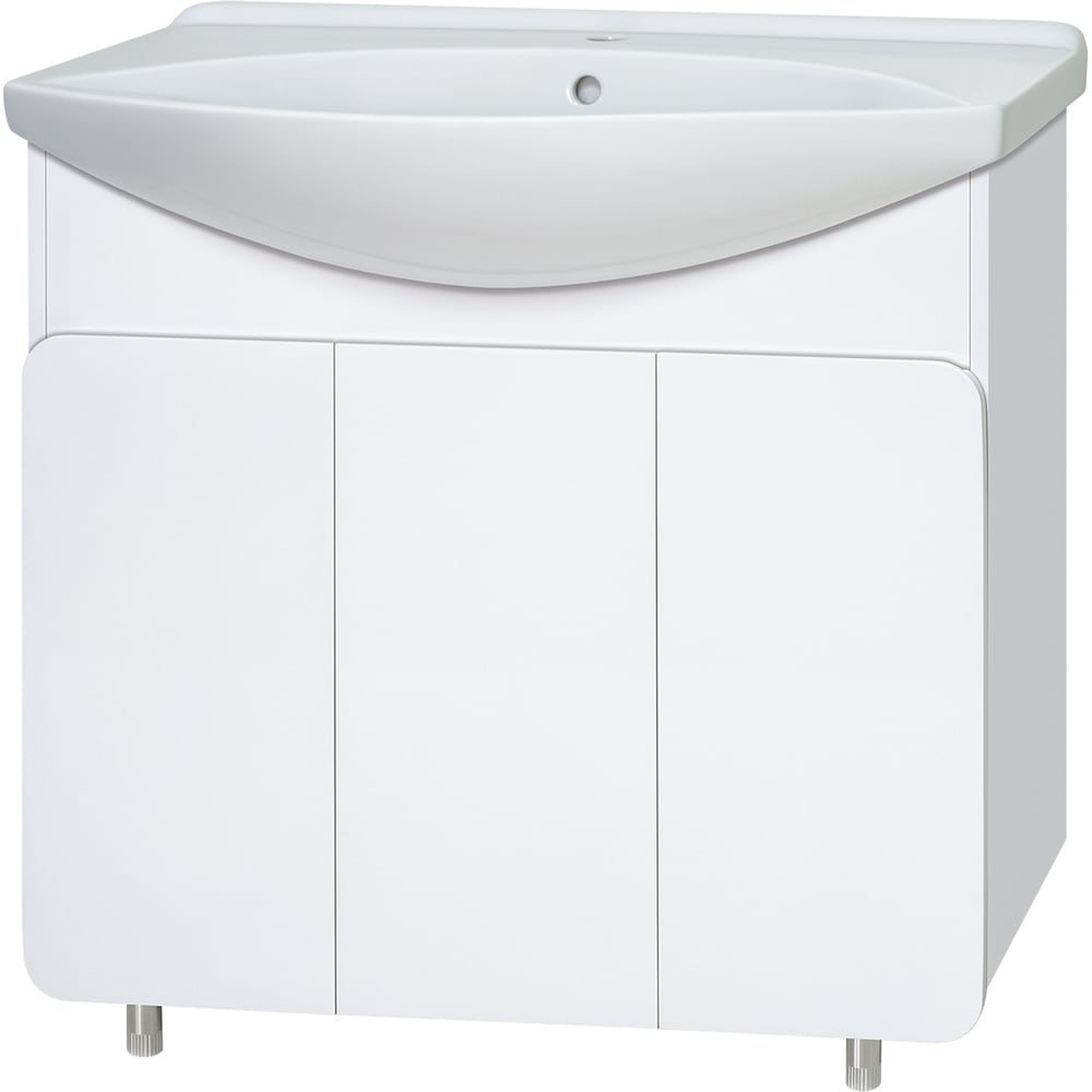 Изображение товара Тумба с раковиной Misty чегет 85 белая современная встраиваемая