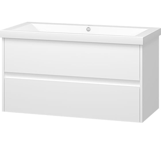 Изображение товара Тумба с раковиной Misty алиса 100 подвесная, 2 ящиками УТ000011216