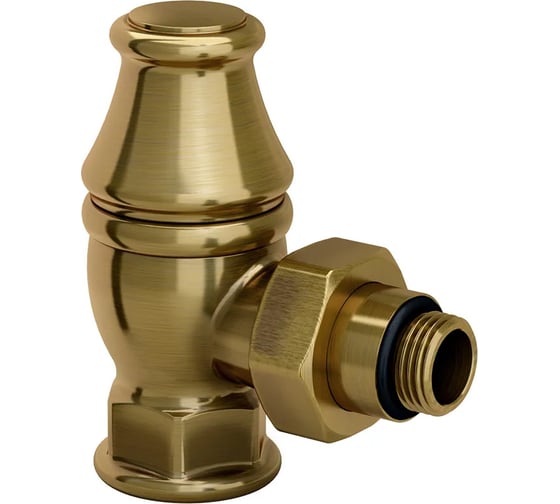 Изображение товара Угловой запорный клапан для радиатора SR Rubinetterie Liberty 1/2х3/4, цвет бронза 0323-2000Z000