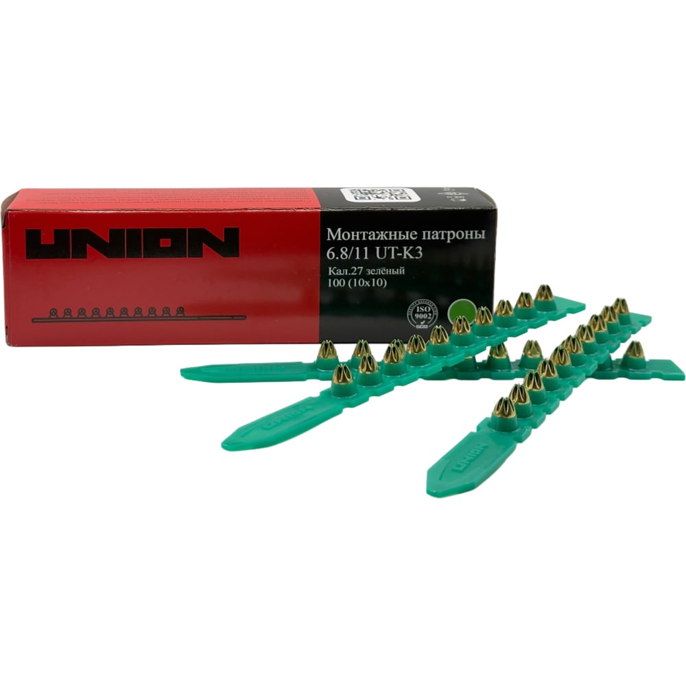 Изображение товара Монтажные патроны UNION UT-K3 6.8х11 зеленый, 100 шт