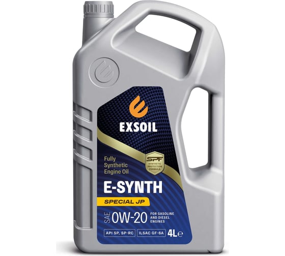 Изображение товара Моторное масло EXSOIL E-SYNTH Special JP SAE 0W-20 4 л 8364-0040