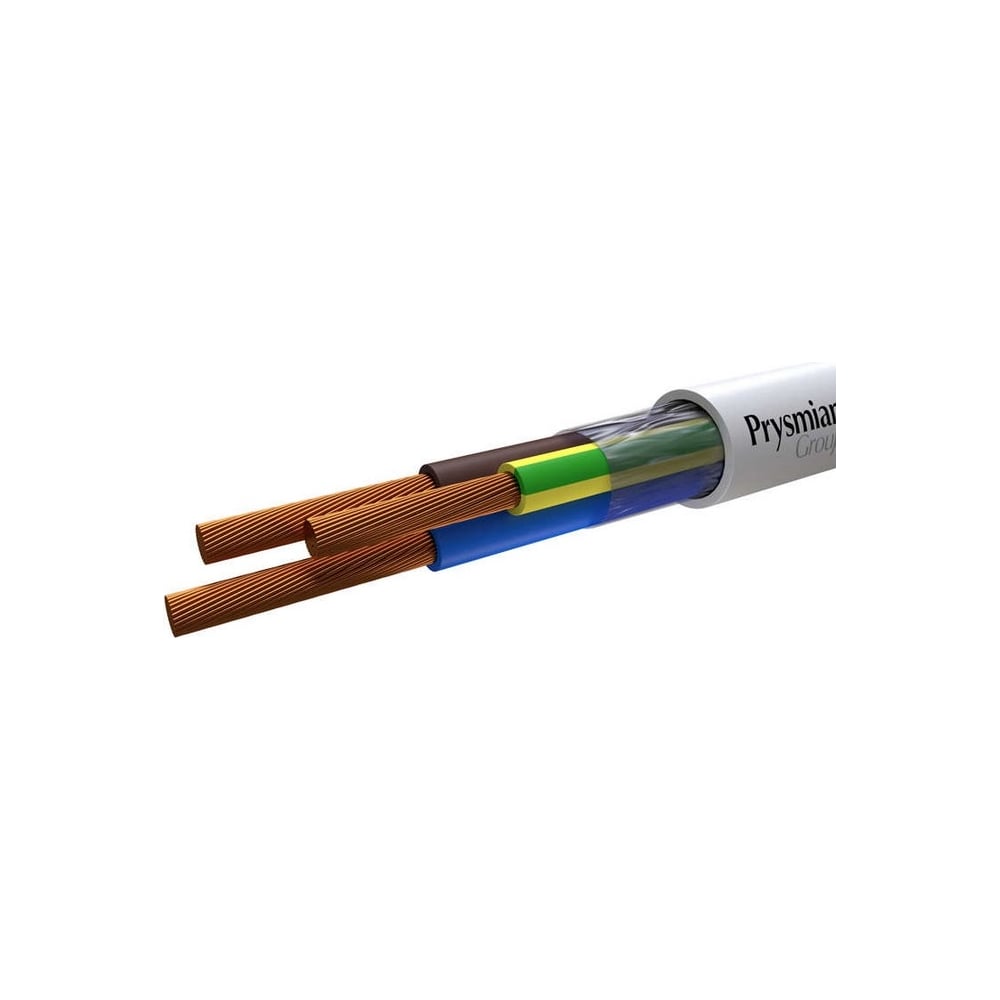 Изображение товара Кабель ПВС PRYSMIAN 3x2,5 100 метров со ПЭТ изоляцией для бытовых и промышленных работ