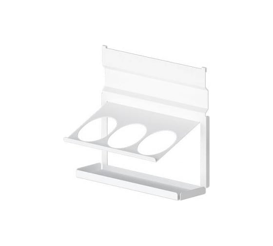 Изображение товара Полка-держатель для 3-х бутылок MAKMART 316x137x320 мм, отделка белый бархат (матовый) RS.1A.3009.9016