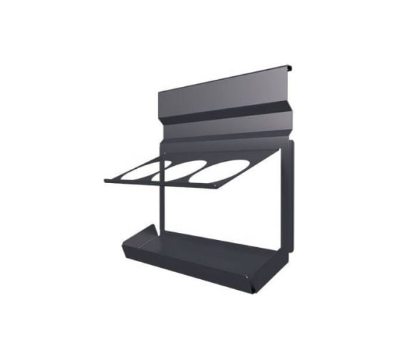 Изображение товара Полка-держатель для 3-х бутылок MAKMART 316x137x320 мм, отделка черный бархат (матовый) RS.2A.3009.9005
