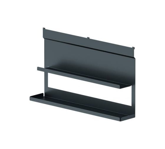 Изображение товара Универсальная полка MAKMART 2-х-уровневая, 556x100x320 мм, отделка черный бархат (матовый) RS.1A.3008.9005