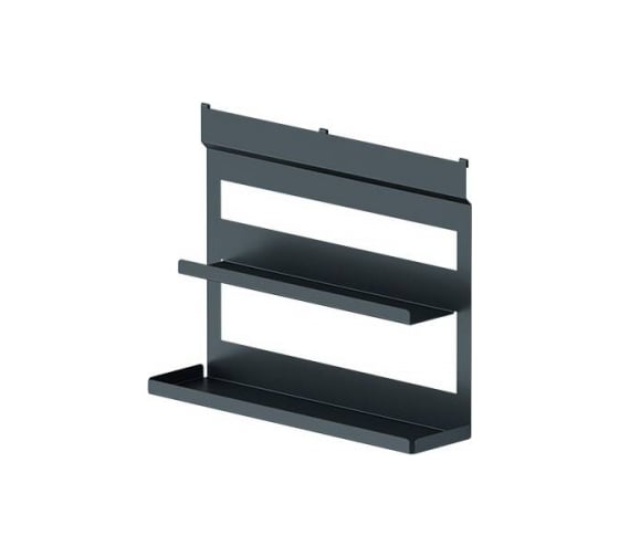 Изображение товара Универсальная полка MAKMART 2-х-уровневая, 406x100x320 мм, отделка черный бархат (матовый) RS.1A.3006.9005