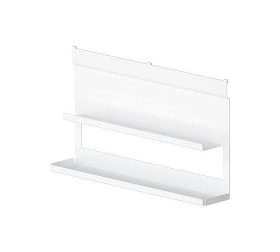 Изображение товара Универсальная полка MAKMART 2-х-уровневая, 556x100x320 мм, отделка белый бархат (матовый) RS.1A.3008.9016