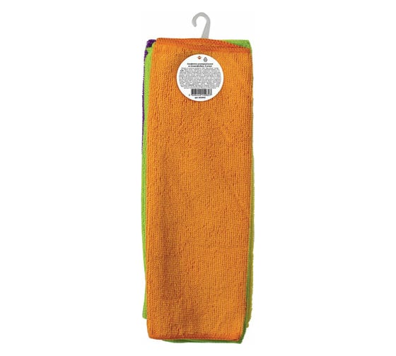 Изображение товара Салфетки универсальные 5 шт ЛЮБАША, 30x30 см, из микрофибра 603942