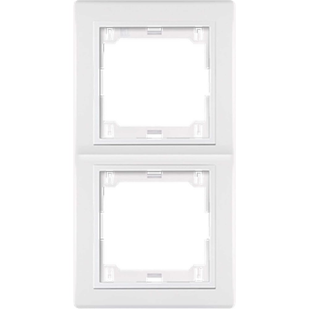 Изображение товара 2-местная вертикальная рамка Aling-Conel PRESTIGE белая 6711.00