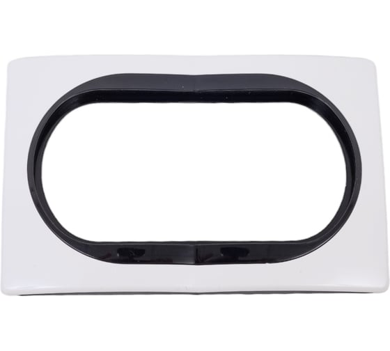 Изображение товара Рамка для двойной розетки Aling-Conel EON белая с черной вставкой E6805.0E