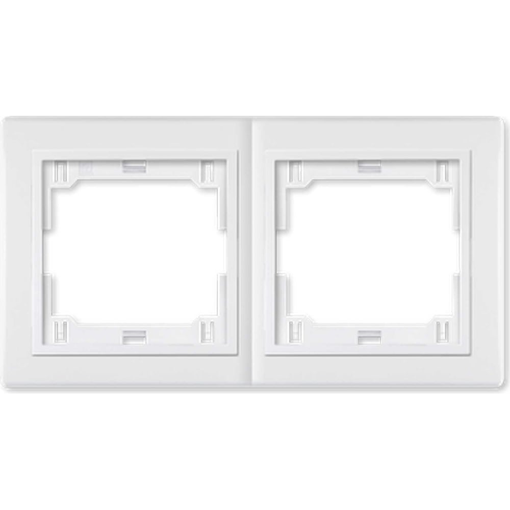 Изображение товара 2-местная рамка Aling-Conel PRESTIGE белая 6701.00