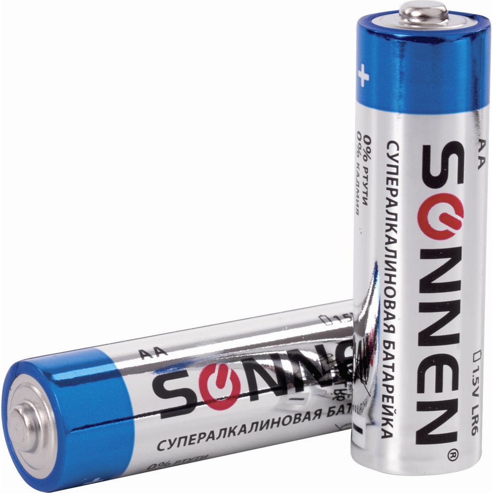Изображение товара Батарейки SONNEN Super Alkaline AA 1.5В, 4 шт., блистер Изображение товара Батарейки SONNEN Super Alkaline AA 1.5В, 4 шт., блистер