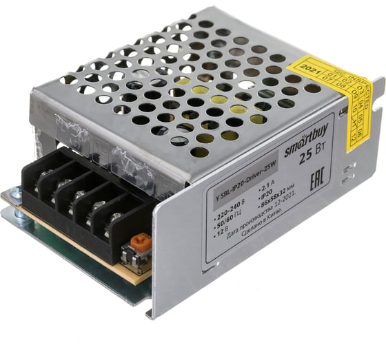 Изображение товара Драйвер Smartbuy LED IP2025W для LED ленты SBL-IP20-Driver-25W