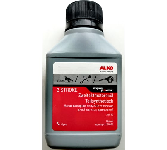 Изображение товара Масло полусинтетическое для 2-тактных двигателей, 0.1 л AL-KO 250006
