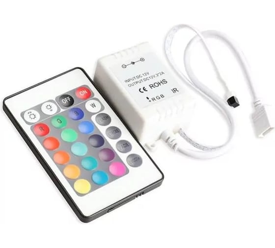 Изображение товара Инфракрасный контроллер Smartbuy LED RGB 24 кнопки, 2А IP20 SBL-RGB-28