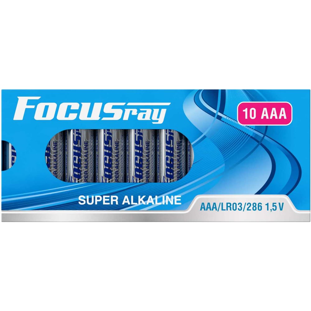 Изображение товара Батарейки Focusray SUPER ALKALINE LR03/BOX10 - надежные мизинчиковые аккумуляторы AAA