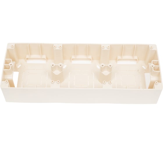 Изображение товара Коробка накладного монтажа ЭРА 12610302 3 поста, Эра12, слоновая кость Б0043181
