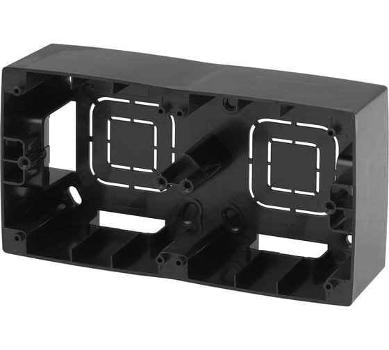 Изображение товара Коробка накладного монтажа ЭРА 12610206 2 поста, Эра12, черный Б0043175