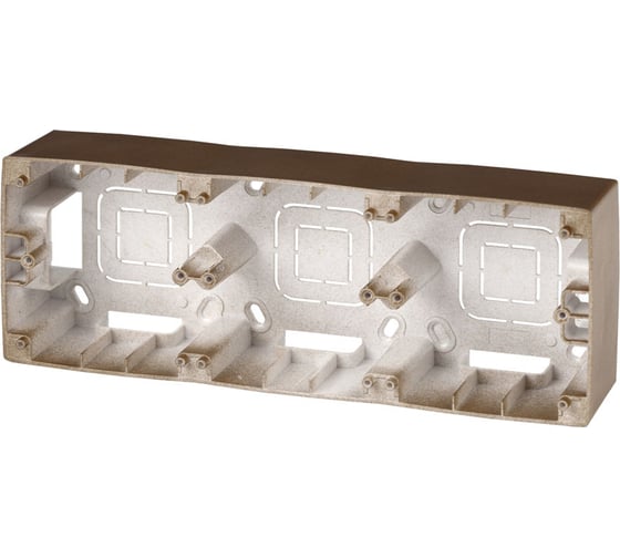 Изображение товара Коробка накладного монтажа ЭРА 12610313 3 поста, Эра12, бронза Б0043187