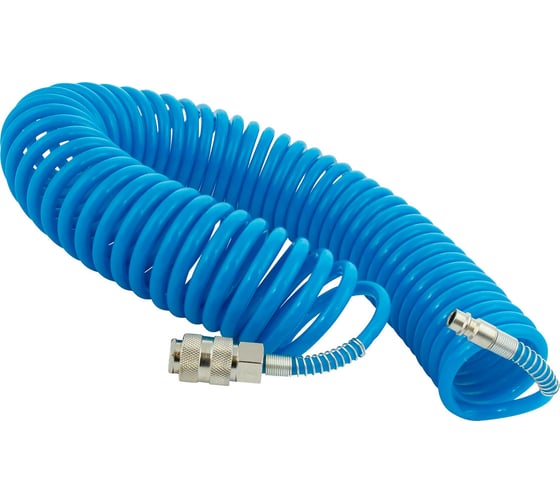 Изображение товара Шланг спиральный синий с быстросъемными соединением Профи 20 бар, 5x8 мм, 20 м ARMA 5*8*20м PU