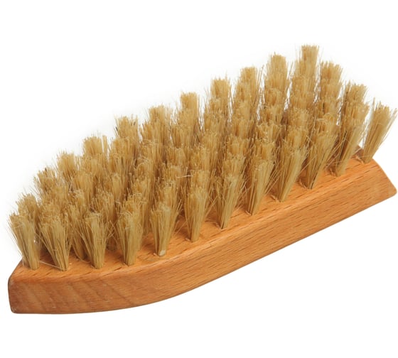 Изображение товара Щетка для обуви YOZHIK стрелка, натуральная щетина, светлая, размер 125x40x16 мм, 69 пучков арт. Б/053