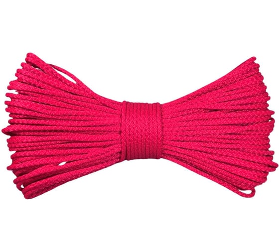 Изображение товара Шнур вязаный полипропиленовый ООО Оптхозторг 4 мм 100 м красный 03841005