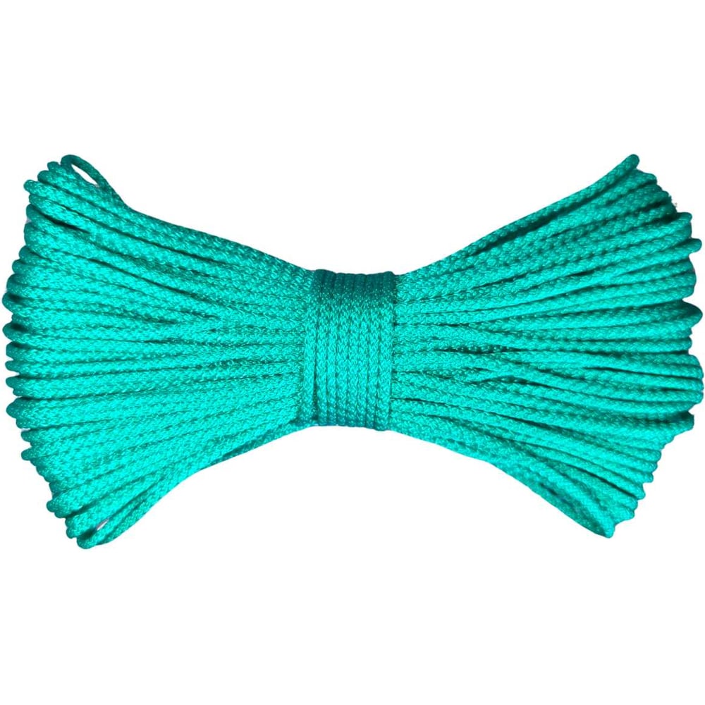 Изображение товара Вязаный полипропиленовый шнур 4 мм 100 м зеленый ООО Оптхозторг