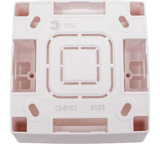 Изображение товара Коробка накладного монтажа ЭРА 12610101 1 пост, Эра12, белый Б0043160