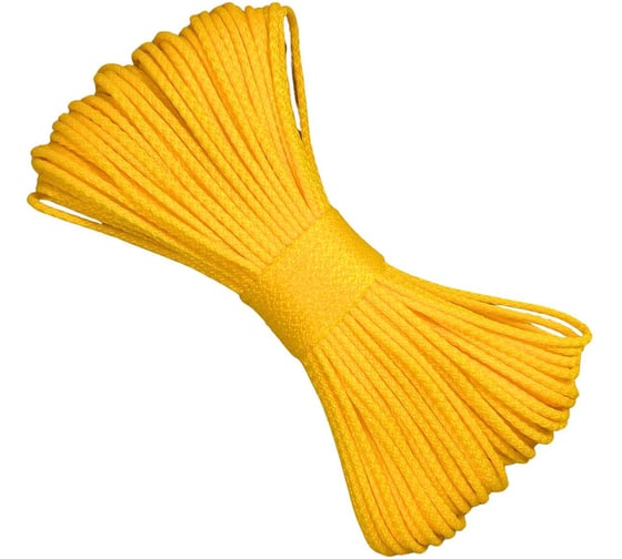 Изображение товара Шнур вязаный полипропиленовый ООО Оптхозторг 4 мм 100 м желтый 03841006
