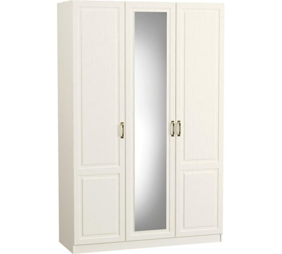 Изображение товара Шкаф Woodville ливерпуль с зеркалом, белый/ясень ваниль 518181